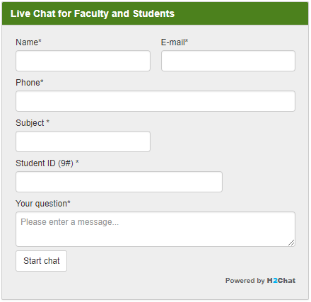 Blackboard Live Chat with Faculty and Students